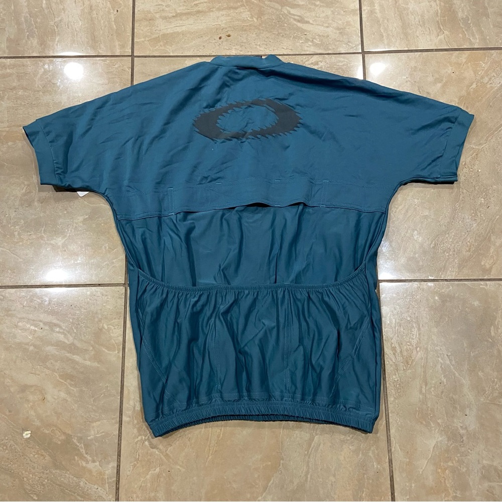Vintage Oakley Software Cycling Jersey Mens Large Half-Zip Blue Y2K Reflective - Picture 2 of 9